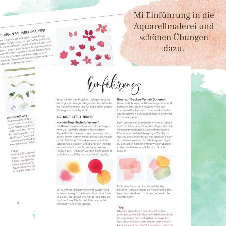 Produktbild: Wundervolle Watercolor Stickerei