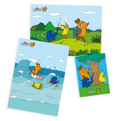 Produktbild: Bresser 14942 - DieMaus Schreibtischunterlage 90x40cm f&uuml;r Kinder inkl. 3 Postern