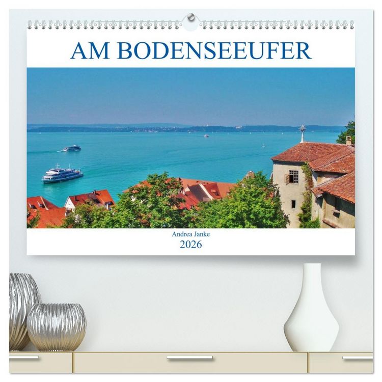 Produktbild: Am Bodenseeufer (hochwertiger Premium Wandkalender 2026 DIN A2 quer), Kunstdruck in Hochglanz