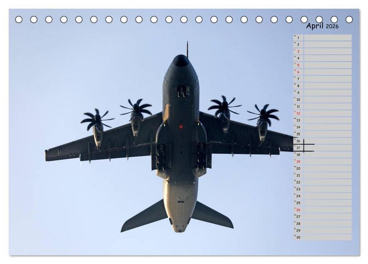 Produktbild: Flugzeuge &ndash; Starts und Landeanfl&uuml;ge Geburtstagsplaner (Tischkalender 2026 DIN A5 quer), CALVENDO Monatskalender