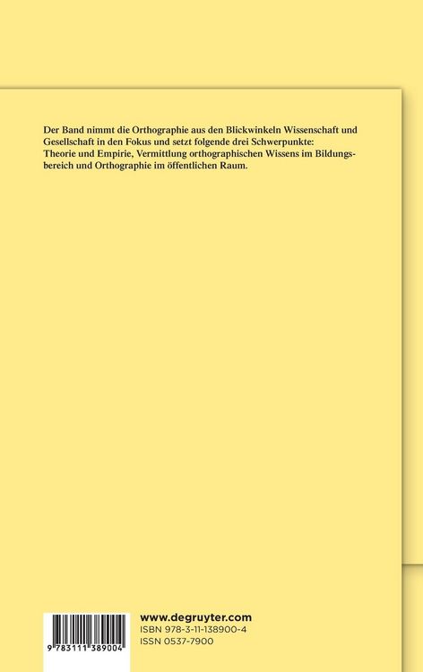 Produktbild: Orthographie in Wissenschaft und Gesellschaft