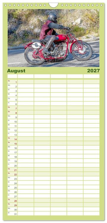 Produktbild: Familienplaner 2027 - Motorr&auml;der am Jochpass mit 5 Spalten (Wandkalender, 21 x 45 cm) CALVENDO