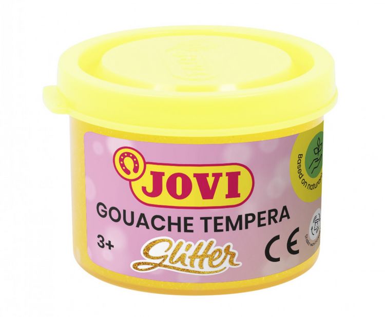 Produktbild: JOVI Gouache Tempera Plakatfarbe, GLITTER-Farben, 4 Dosen 35 ml
