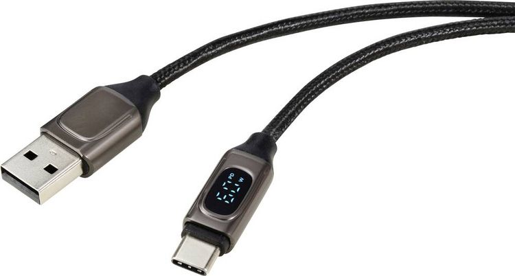 Produktbild: Renkforce USB-Kabel USB 2.0 USB-A Stecker, USB-C&reg; Stecker 0.50 m Silber (metallic) RF-6249500