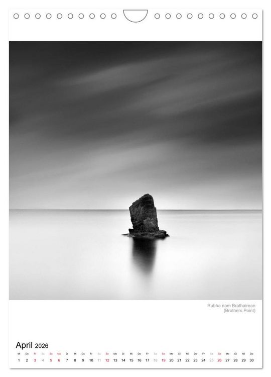 Produktbild: Isle of Skye - Langzeitbelichtungen in Schwarzwei&szlig; (Wandkalender 2026 DIN A4 hoch), CALVENDO Monatskalender