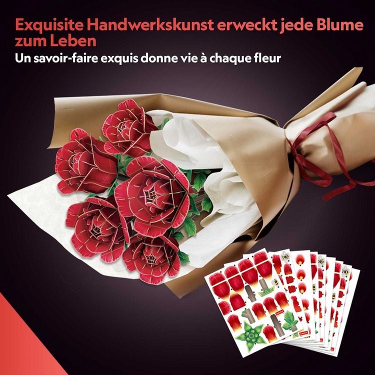 CubicFun 663300 3D Puzzel, Bloemen, Anjer, Bloem In Bloempot Met 134 Delen Doe Het Zelf Decoratieve Knutselset Voor Volwassenen En Kinderen Vanaf 8 Jaar 3552003407