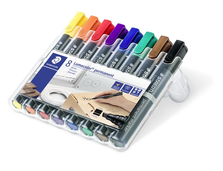 Produktbild: STAEDTLER Marker Lumocolor 350 parmanent, Keilspitze, 10er Set