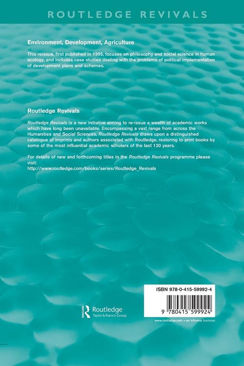 Produktbild: Environment, Development, Agriculture