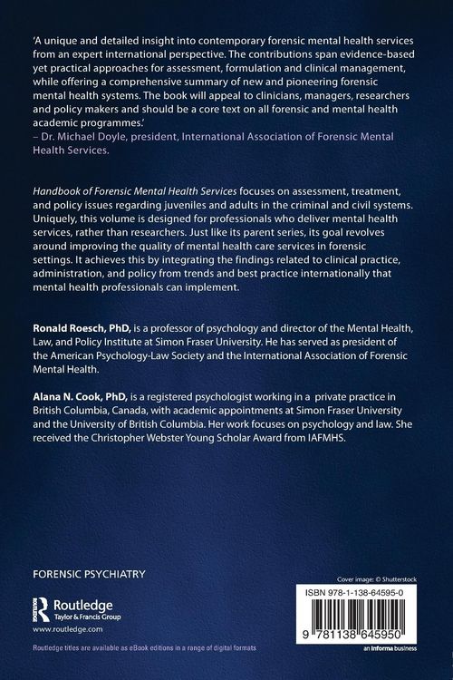 Produktbild: Handbook of Forensic Mental Health Services