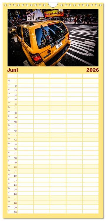 Produktbild: Familienplaner 2026 - New York feeling mit 5 Spalten (Wandkalender, 21 x 45 cm) CALVENDO