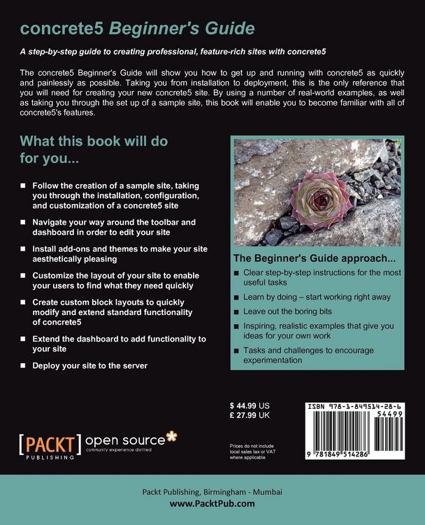 Produktbild: Concrete5 Beginner's Guide