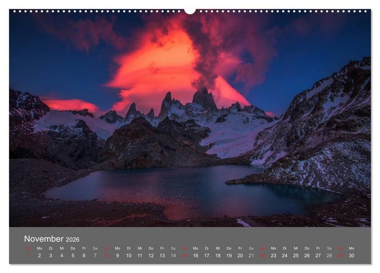 Produktbild: Patagonien-Land der Extreme (hochwertiger Premium Wandkalender 2026 DIN A2 quer), Kunstdruck in Hochglanz