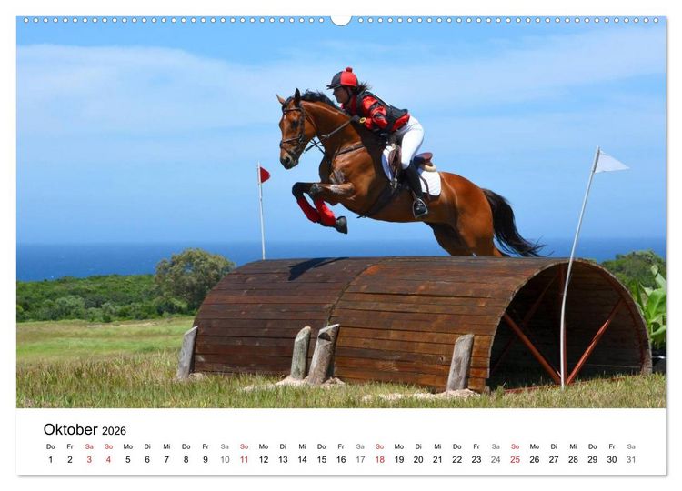Produktbild: Vielseitigkeitsreiten (hochwertiger Premium Wandkalender 2026 DIN A2 quer), Kunstdruck in Hochglanz