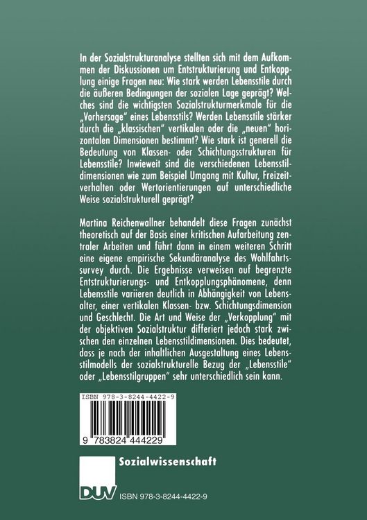 Produktbild: Lebensstile zwischen Struktur und Entkopplung