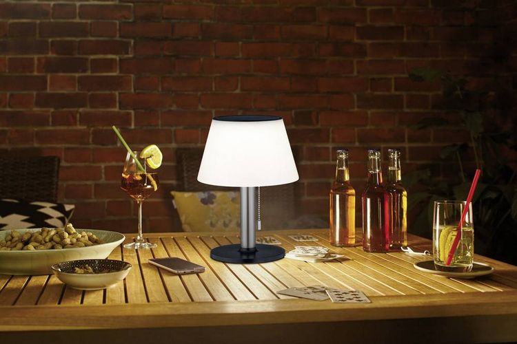 Produktbild: Paulmann 94309 Solar-Tischlampe 0.8W Warmwei&szlig; Edelstahl