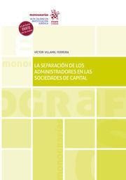 Produktbild: La separaci&oacute;n de los administradores en las sociedades de capital