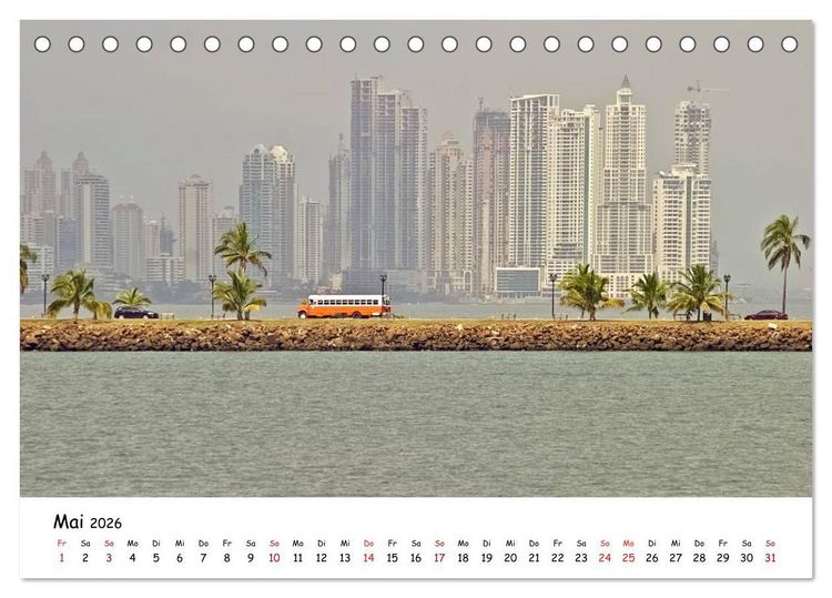 Produktbild: Panama - Finanzwelt und Naturparadies (Tischkalender 2026 DIN A5 quer), CALVENDO Monatskalender