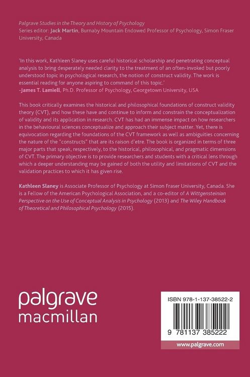 Produktbild: Validating Psychological Constructs