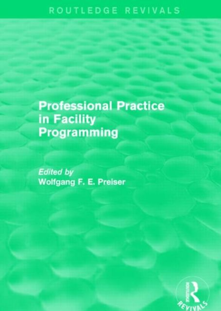Produktbild: Preiser, W: Professional Practice in Facility Programming