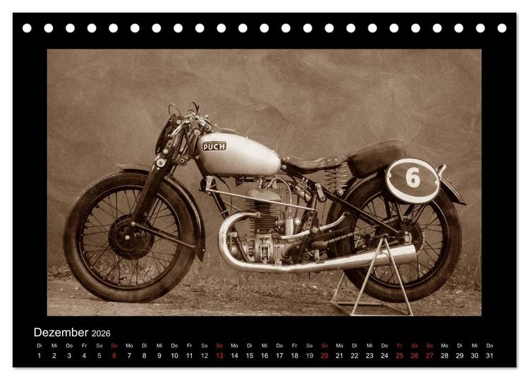 Produktbild: Motorrad Oldtimer aus &Ouml;sterreich (Tischkalender 2026 DIN A5 quer), CALVENDO Monatskalender