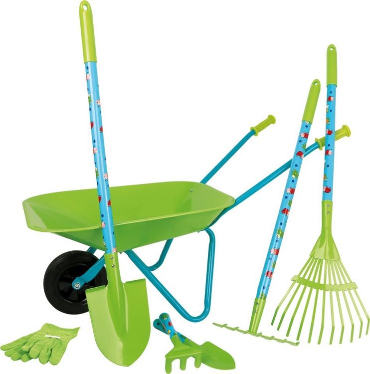 Produktbild: small foot 12014 - Kinder Gartenset mit Schubkarre, gro&szlig;