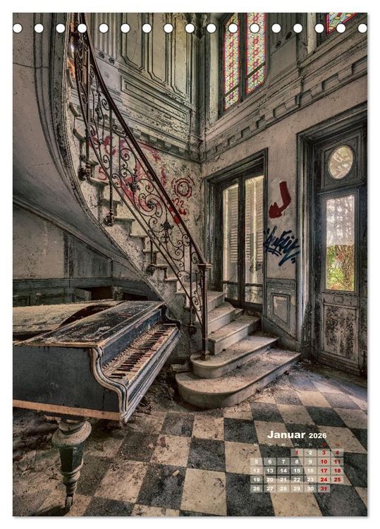 Produktbild: Lost Places - morbide Sch&ouml;nheiten (Tischkalender 2026 DIN A5 hoch), CALVENDO Monatskalender