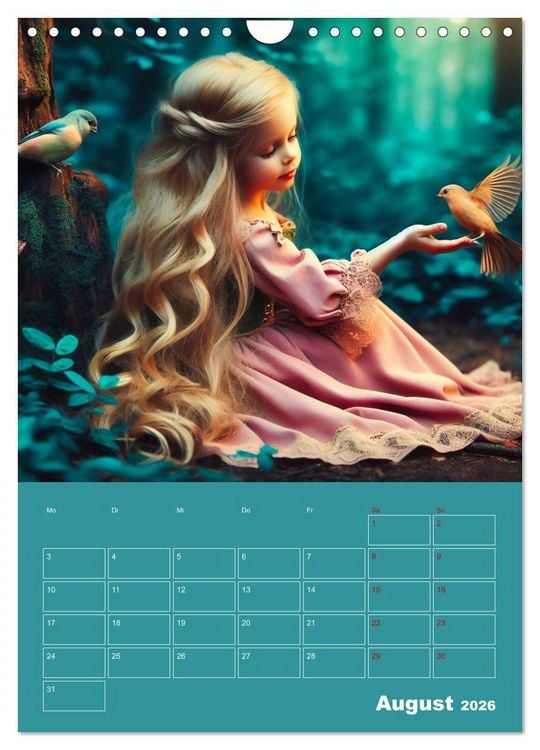 Produktbild: K&ouml;nigliche Momente - Kleine Prinzessin im M&auml;rchenwald (Wandkalender 2026 DIN A4 hoch), CALVENDO Monatskalender