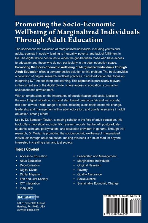 Produktbild: Promoting the Socio-Economic Wellbeing of Marginalized Individuals Through Adult Education