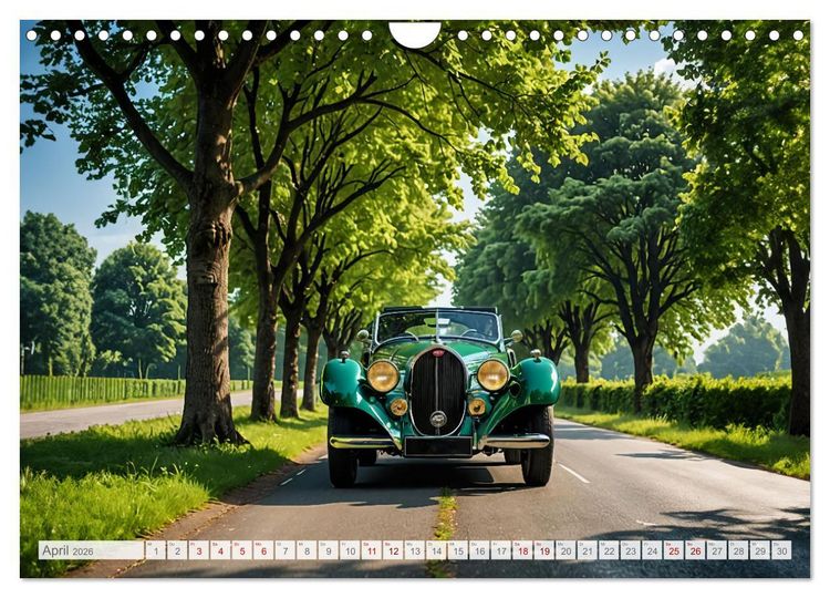 Produktbild: Virtual Classic Cars (Wandkalender 2026 DIN A4 quer), CALVENDO Monatskalender