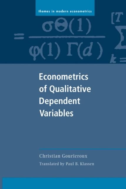 Produktbild: Econometrics of Qualitative Dependent Variables