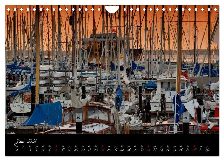 Produktbild: Boote und Schiffe auf Elbe und Ostsee (Wandkalender 2026 DIN A4 quer), CALVENDO Monatskalender