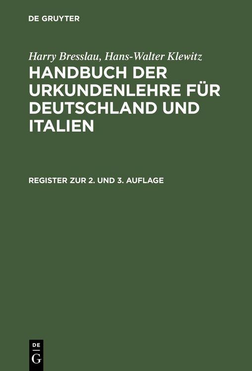 Produktbild: Register zur 2. und 3. Auflage