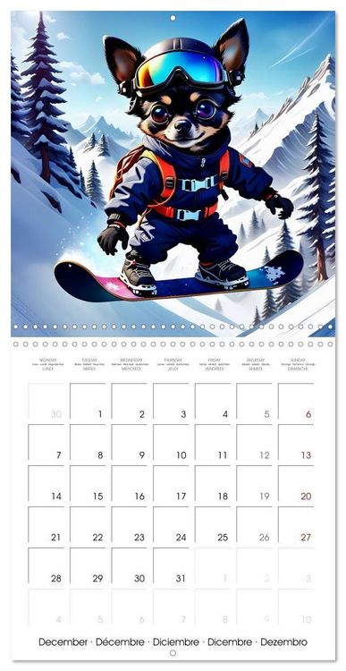 Produktbild: Outdoor adventure with an AI-Chihuahua (Wall Calendar 2026 12 &times; 12 Inch) CALVENDO 12 Month Wall Calendar