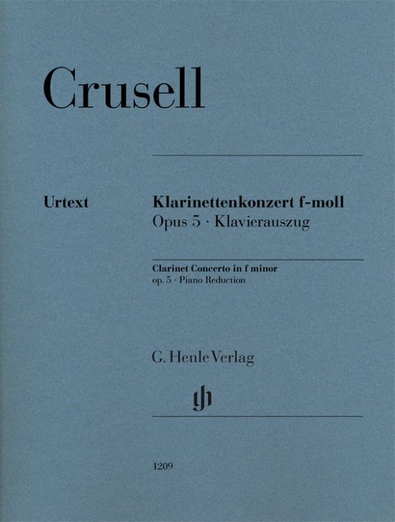 Produktbild: Bernhard Henrik Crusell - Klarinettenkonzert f-moll op. 5
