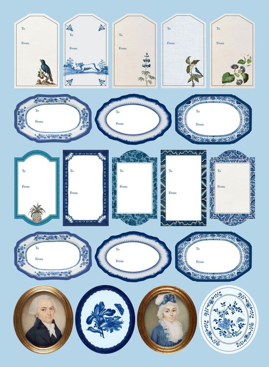 Produktbild: Colonial Williamsburg Blue and White American Style Wrapping Paper Book