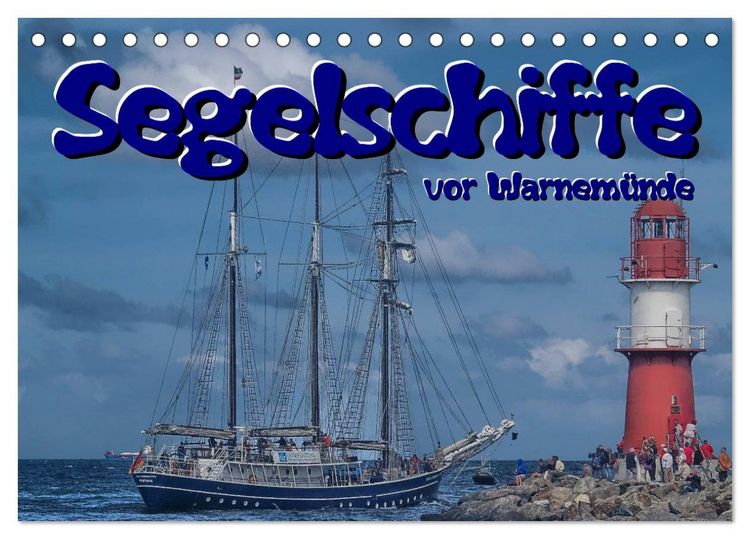 Produktbild: Segelschiffe vor Warnem&uuml;nde (Tischkalender 2026 DIN A5 quer), CALVENDO Monatskalender