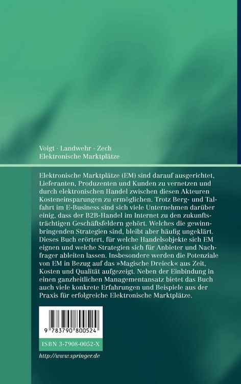 Produktbild: Elektronische Marktpl&auml;tze