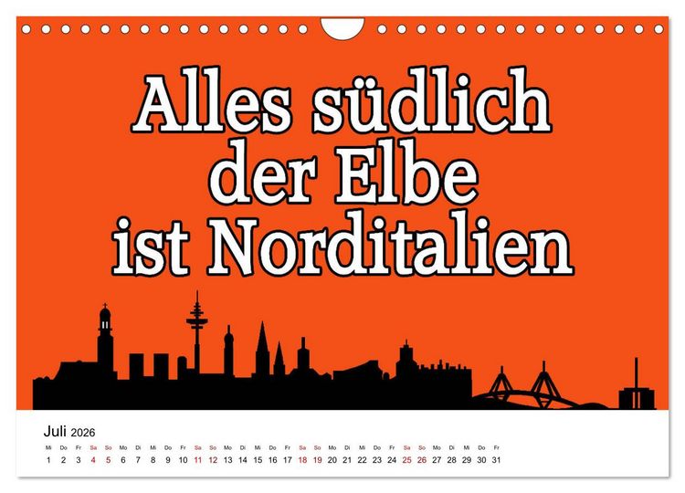 Produktbild: Hamburger Schnack (Wandkalender 2026 DIN A4 quer), CALVENDO Monatskalender