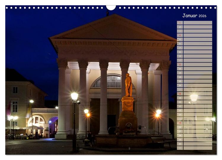 Produktbild: KARLSRUHE F&Uuml;R NACHTSCHW&Auml;RMER (Wandkalender 2026 DIN A3 quer), CALVENDO Monatskalender