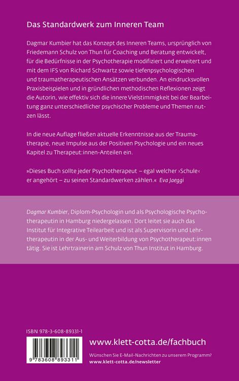 Produktbild: Das Innere Team in der Psychotherapie (Leben Lernen, Bd. 355)