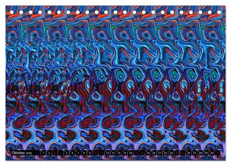 Produktbild: Magische Bilder - 3D Illusionen (Tischkalender 2026 DIN A5 quer), CALVENDO Monatskalender
