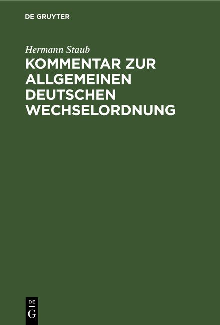 Produktbild: Kommentar zur Allgemeinen Deutschen Wechselordnung