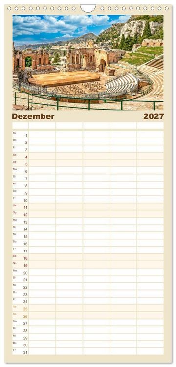 Produktbild: Familienplaner 2027 - Magna Graecia - Griechische antike St&auml;tten in S&uuml;ditalien mit 5 Spalten (Wandkalender, 21 x 45 cm) CALVENDO