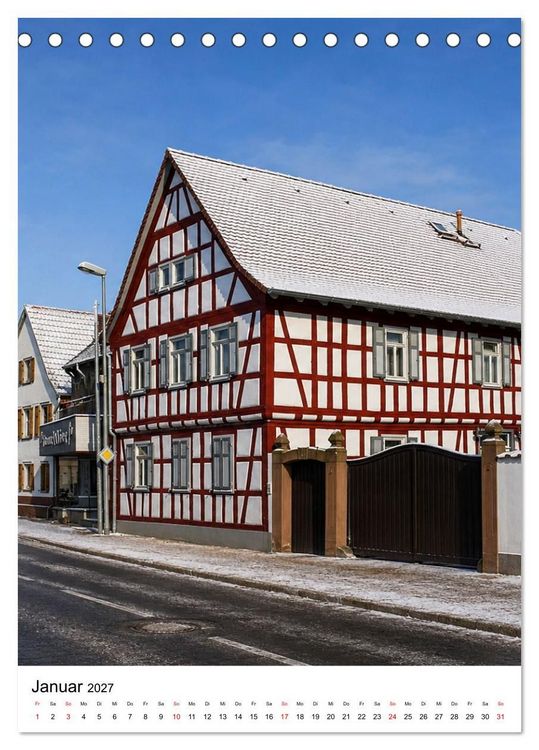 Produktbild: Trebur und die Deutsche Fachwerkstra&szlig;e (Tischkalender 2027 DIN A5 hoch), CALVENDO Monatskalender