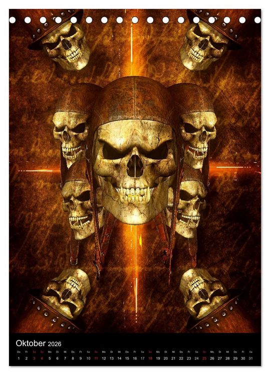 Produktbild: S.O.D. - Skulls Of Death Vol. I - Totenkopf Artworks (Tischkalender 2026 DIN A5 hoch), CALVENDO Monatskalender