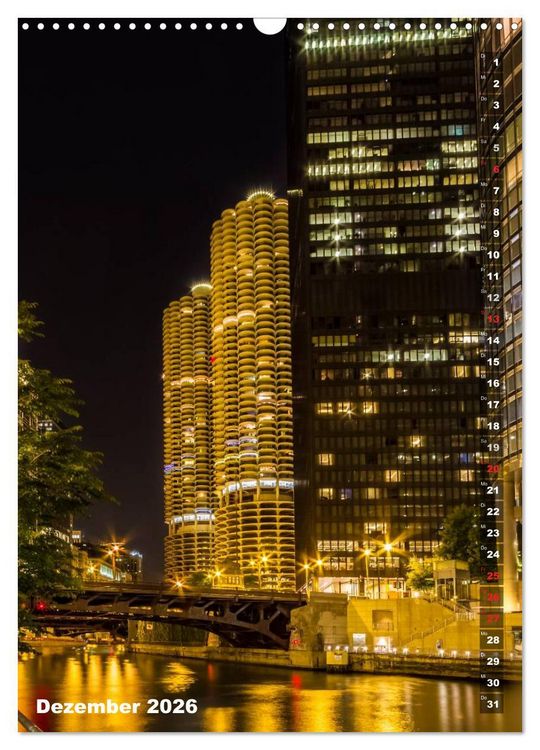 Produktbild: CHICAGO Der Stadtkern (Wandkalender 2026 DIN A3 hoch), CALVENDO Monatskalender