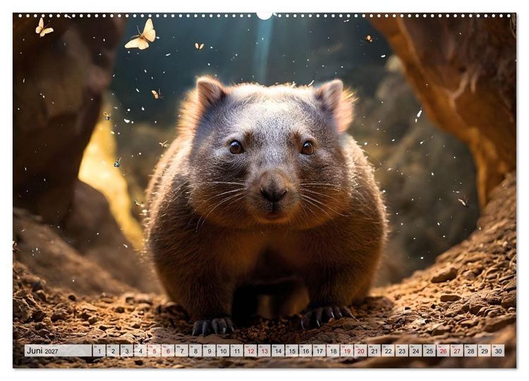 Produktbild: Niedliche Wombats - Australiens flauschige Beuteltiere zum Verlieben (Wandkalender 2027 DIN A2 quer), CALVENDO Monatskalender