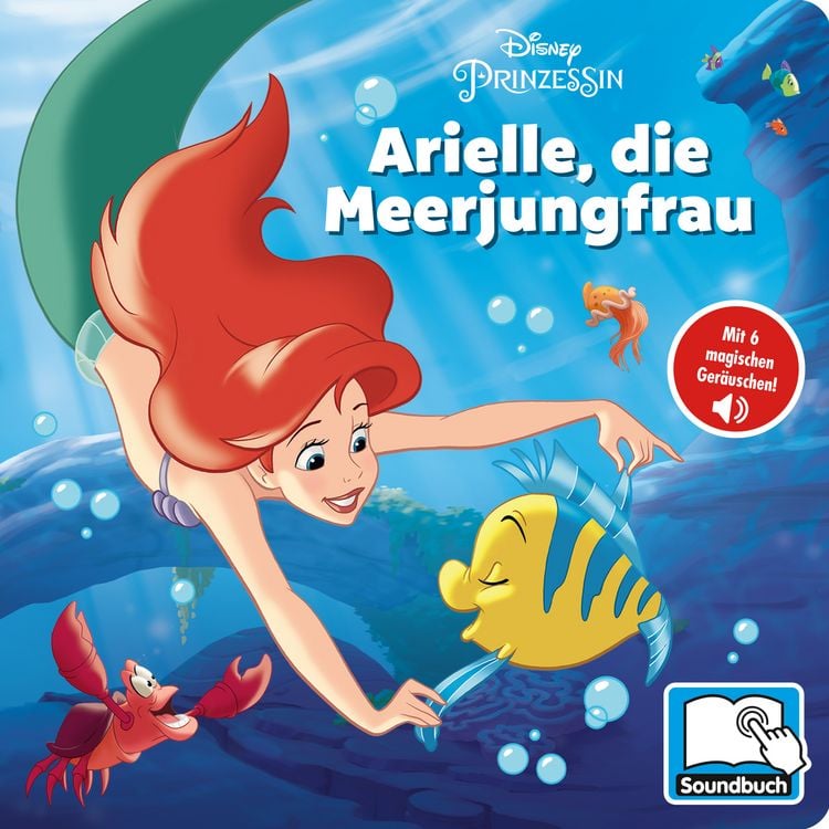 Produktbild: Disney Prinzessin - Arielle, die Meerjungfrau - Pappbilderbuch mit 6 integrierten Sounds - Soundbuch f&uuml;r Kinder ab 18 Monaten