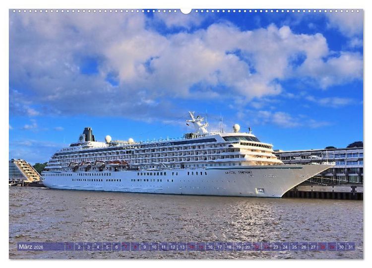 Produktbild: Kreuzfahrtschiffe zu Gast in Hamburg (Wandkalender 2026 DIN A2 quer), CALVENDO Monatskalender