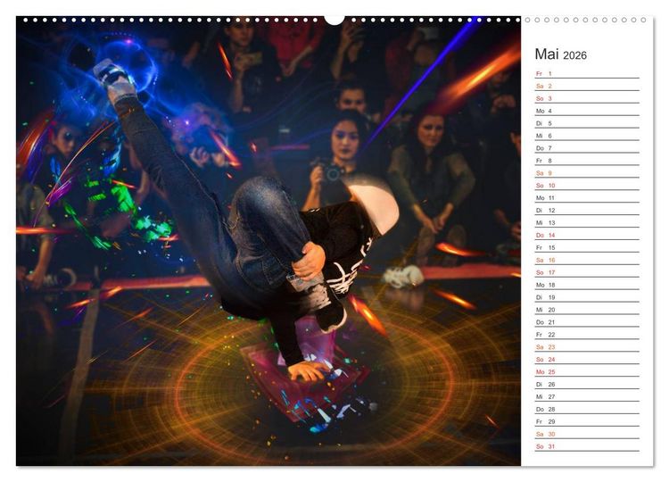 Produktbild: Break Dance B-boys & B-girls (hochwertiger Premium Wandkalender 2026 DIN A2 quer), Kunstdruck in Hochglanz